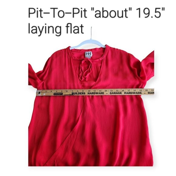 Haute Hippie Red Silk Tie-Front Blouse L - Picture 13 of 15